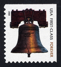 Liberty Bell - First-Class - 2008 Date - Small Microprint United States Postage Stamp