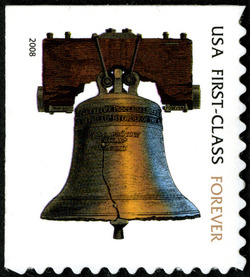Liberty Bell - First-Class - 2008 Date - Medium Microprint - Small Date United States Postage Stamp