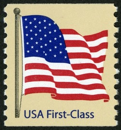 American Flag - First-Class - Horizontal Imperforate United States Postage Stamp