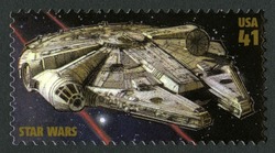 Millennium Falcon United States Postage Stamp | Star Wars