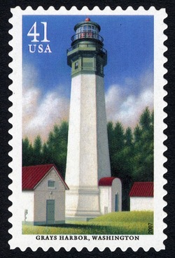 Grays Harbor - Washington United States Postage Stamp | Pacific Lighthouses