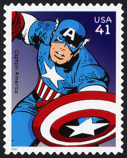 Captain America United States Postage Stamp | Marvel Comics - Super Heroes