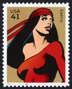 Elektra United States Postage Stamp | Marvel Comics - Super Heroes