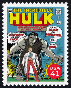 Cover of The Hulk United States Postage Stamp | Marvel Comics - Super Heroes