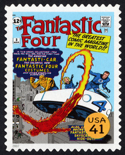 Cover of Fantastic Four United States Postage Stamp | Marvel Comics - Super Heroes