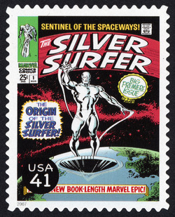 Cover of Silver Surfer United States Postage Stamp | Marvel Comics - Super Heroes