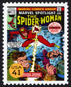 Cover of Spider-Woman United States Postage Stamp | Marvel Comics - Super Heroes