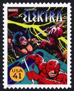 Cover of Daredevil - Featuring Elektra United States Postage Stamp | Marvel Comics - Super Heroes