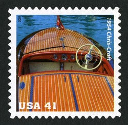 1954 Chris-Craft United States Postage Stamp | Vintage Speedboats