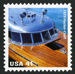 1939 Hacker-Craft United States Postage Stamp | Vintage Speedboats