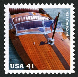 1931 Gar Wood United States Postage Stamp | Vintage Speedboats