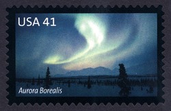 Aurora Borealis United States Postage Stamp | Polar Lights