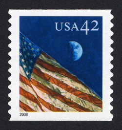 Flag at Night - Horizontal Imperforate - Self-adhesive - Perf 11 United States Postage Stamp | Flags 24/7