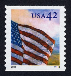 Flag at Dawn - Horizontal Imperforate - Self-adhesive - Perf 11 United States Postage Stamp | Flags 24/7