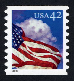 Flag at Midday - Horizontal Imperforate - Self-adhesive - Perf 8.5 United States Postage Stamp | Flags 24/7