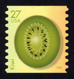Kiwi - Horizontal Imperforate United States Postage Stamp | Tropical Fruit