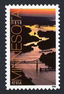 Minnesota Statehood United States Postage Stamp