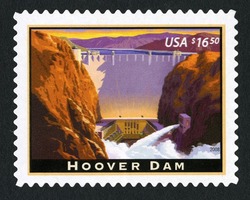 Hoover Dam - Express Mail United States Postage Stamp