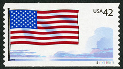 American Flag - Clouds United States Postage Stamp | Flags of Our Nation
