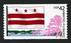 District of Columbia Flag - Cherry Tree United States Postage Stamp | Flags of Our Nation