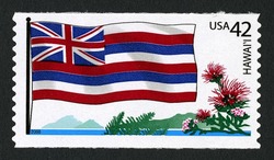 Hawaii Flag - Ohia Lehua Flowers United States Postage Stamp | Flags of Our Nation