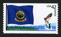 Idaho Flag - Rainbow Trout United States Postage Stamp | Flags of Our Nation