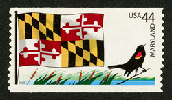 Maryland Flag - Red-winged Blackbird United States Postage Stamp | Flags of Our Nation