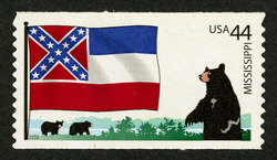 Mississippi Flag - Black Bears United States Postage Stamp | Flags of Our Nation