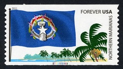 Northern Marianas Flag - Palm Tree United States Postage Stamp | Flags of Our Nation