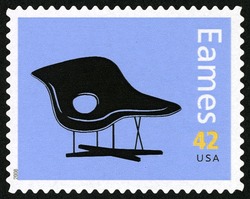 La Chaise United States Postage Stamp | Charles and Ray Eames