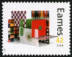 House of Cards United States Postage Stamp | Charles and Ray Eames