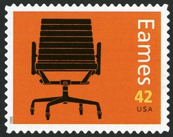 Aluminum Group Chair United States Postage Stamp | Charles and Ray Eames