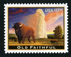 Old Faithful - Express Mail United States Postage Stamp