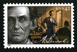Abraham Lincoln as Lawyer United States Postage Stamp | Abraham Lincoln - 2009