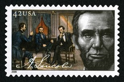 Abraham Lincoln as President United States Postage Stamp | Abraham Lincoln - 2009