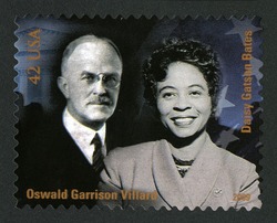 Oswald Garrison Villard and Daisy Gatson Bates United States Postage Stamp | Civil Rights Pioneers