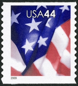American Flag - Horizontal Imperforate - Self-adhesive - Perf 11 United States Postage Stamp