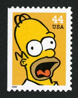 Homer Simpson United States Postage Stamp | The Simpsons