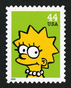 Lisa Simpson United States Postage Stamp | The Simpsons