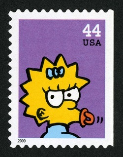 Maggie Simpson United States Postage Stamp | The Simpsons