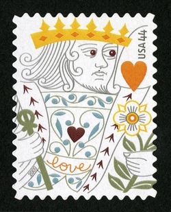 King of Hearts United States Postage Stamp | Love