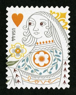 Queen of Hearts United States Postage Stamp | Love