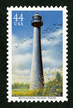 Matagorda Island - Texas United States Postage Stamp | Gulf Coast Lighthouses