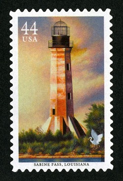 Sabine Pass - Louisiana United States Postage Stamp | Gulf Coast Lighthouses