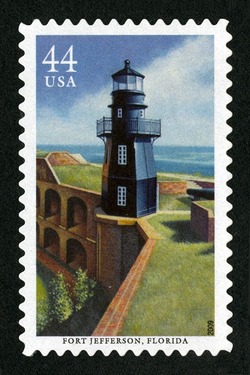 Fort Jefferson - Florida United States Postage Stamp | Gulf Coast Lighthouses