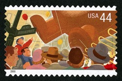 Crowd United States Postage Stamp | Thanksgiving Day Parade