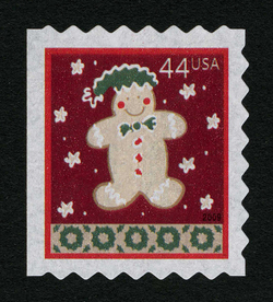 Gingerbread Man - Perf 8 United States Postage Stamp | Christmas - 2009