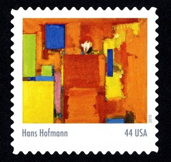 Hans Hofmann - The Golden Wall United States Postage Stamp | Abstract Expressionists
