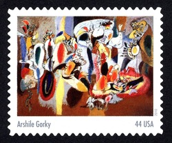 Arshile Gorky - The Liver Is the Cock's Comb United States Postage Stamp | Abstract Expressionists