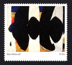 Robert Motherwell - Elegy to the Spanish Republic No. 34 United States Postage Stamp | Abstract Expressionists